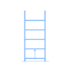 Furniture Bookcases Bevan Bookshelf Cabinet Simple Line Art Svg, Free Vectors File
